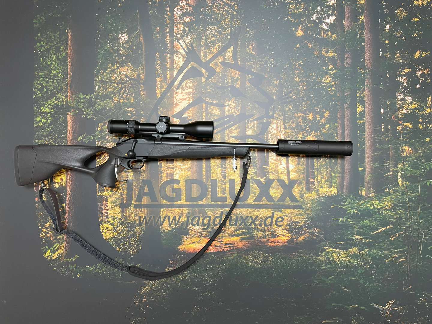 Blaser R8 Ultimate im Komplettset mit Blaser B2 2-12x50, Schalldämpfer und Gewehrriemen