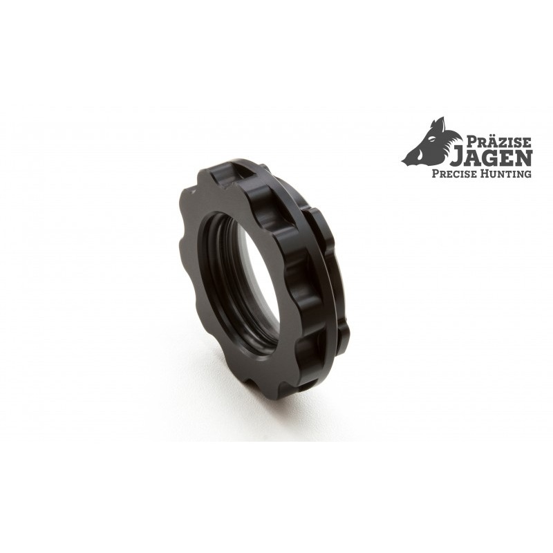 Verschlusskappe Groß mit Glas (Klemmhülsen ab Ø62)