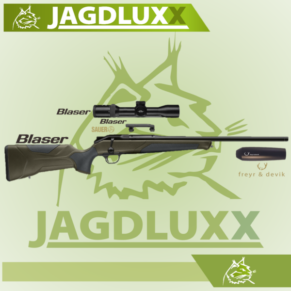 Blaser R8 Professional 2.0 dunkel oliv mit Blaser B2 und freyr & devik Schalldämpfer