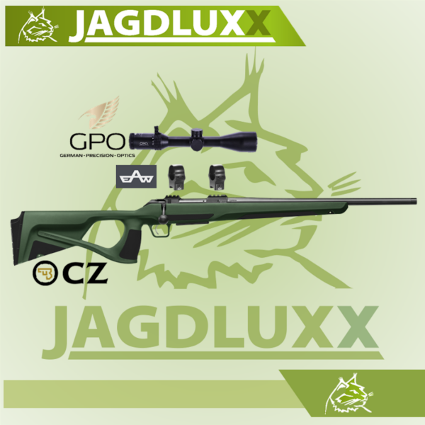 CZ 600+ Ergo Repetierbüchse komplett mit GPO Spectra 6x 2-12x50 G4i Fiber Optik